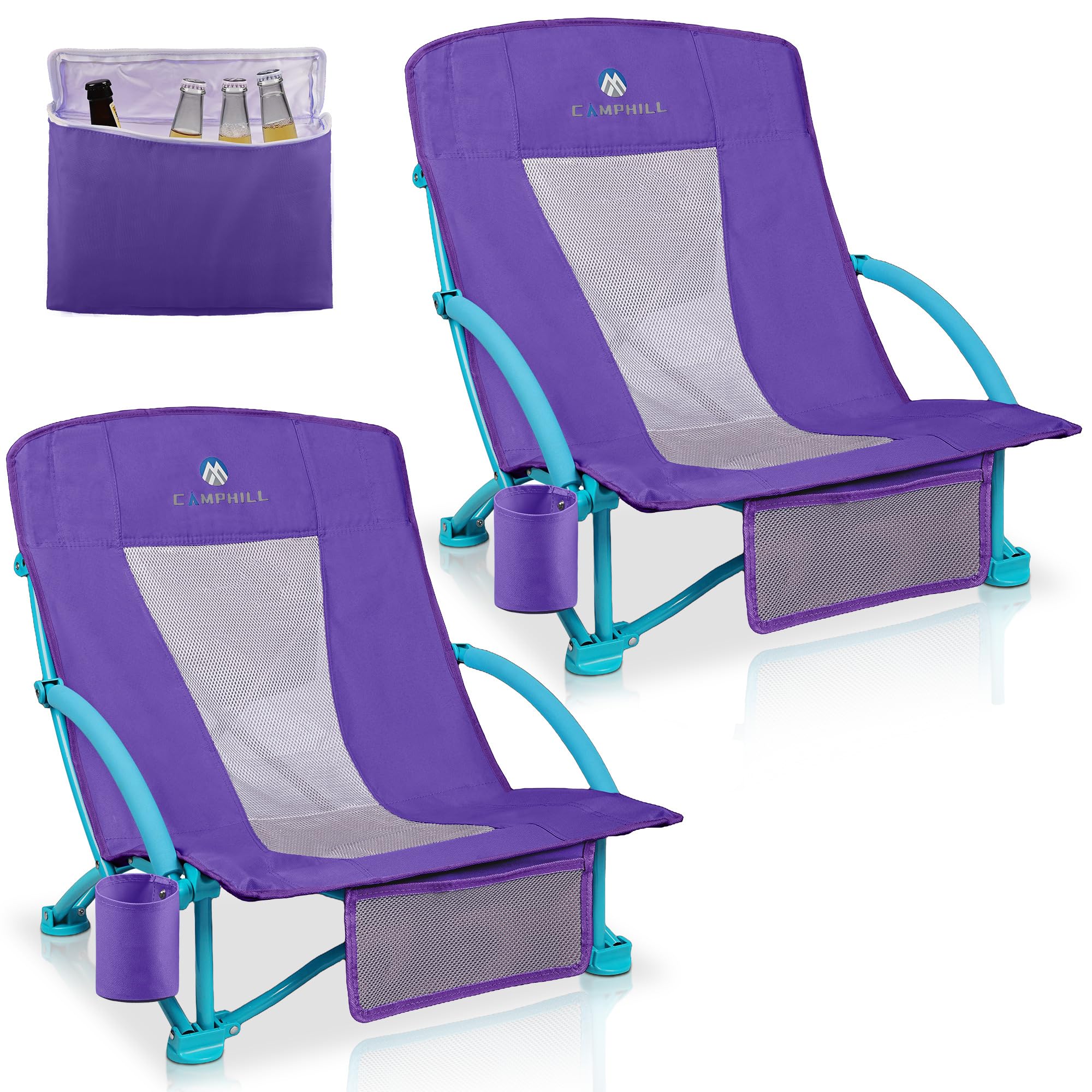 Beach Chairs For Adults Pack,Heavy Duty Folding