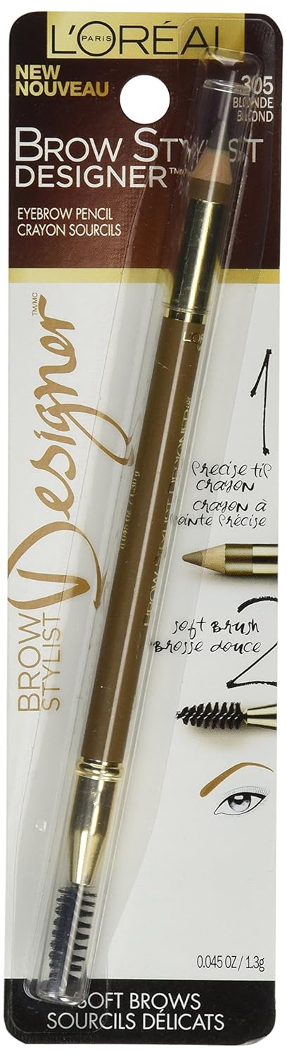 L'Oreal Paris Makeup Brow Stylist Designer Eyebrow Pencil, Blonde (Packaging May Vary)