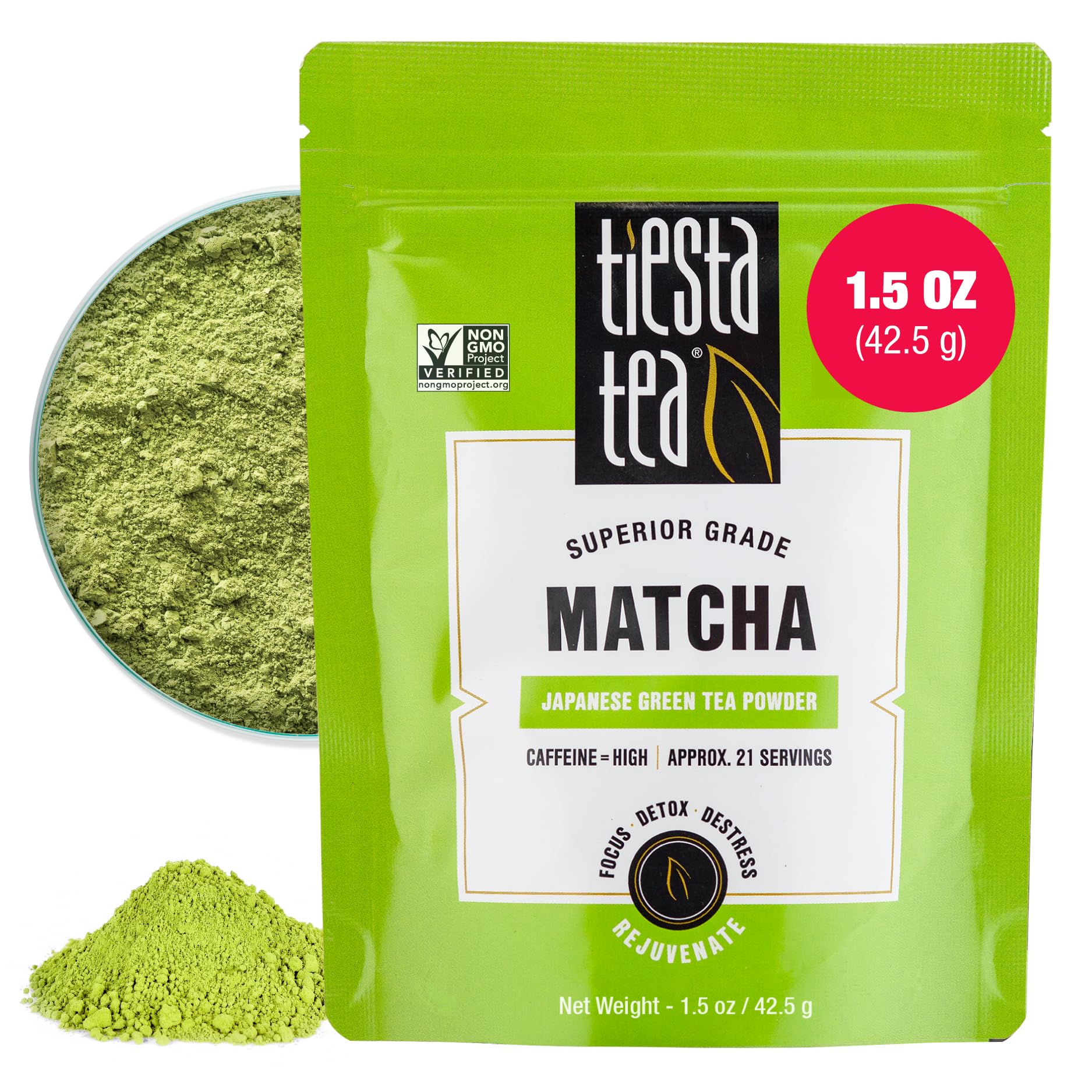 Tiesta Tea - Superior Matcha Superior Grade Japanese Matcha Powder High Caffeinated Green Tea Make Hot or Iced