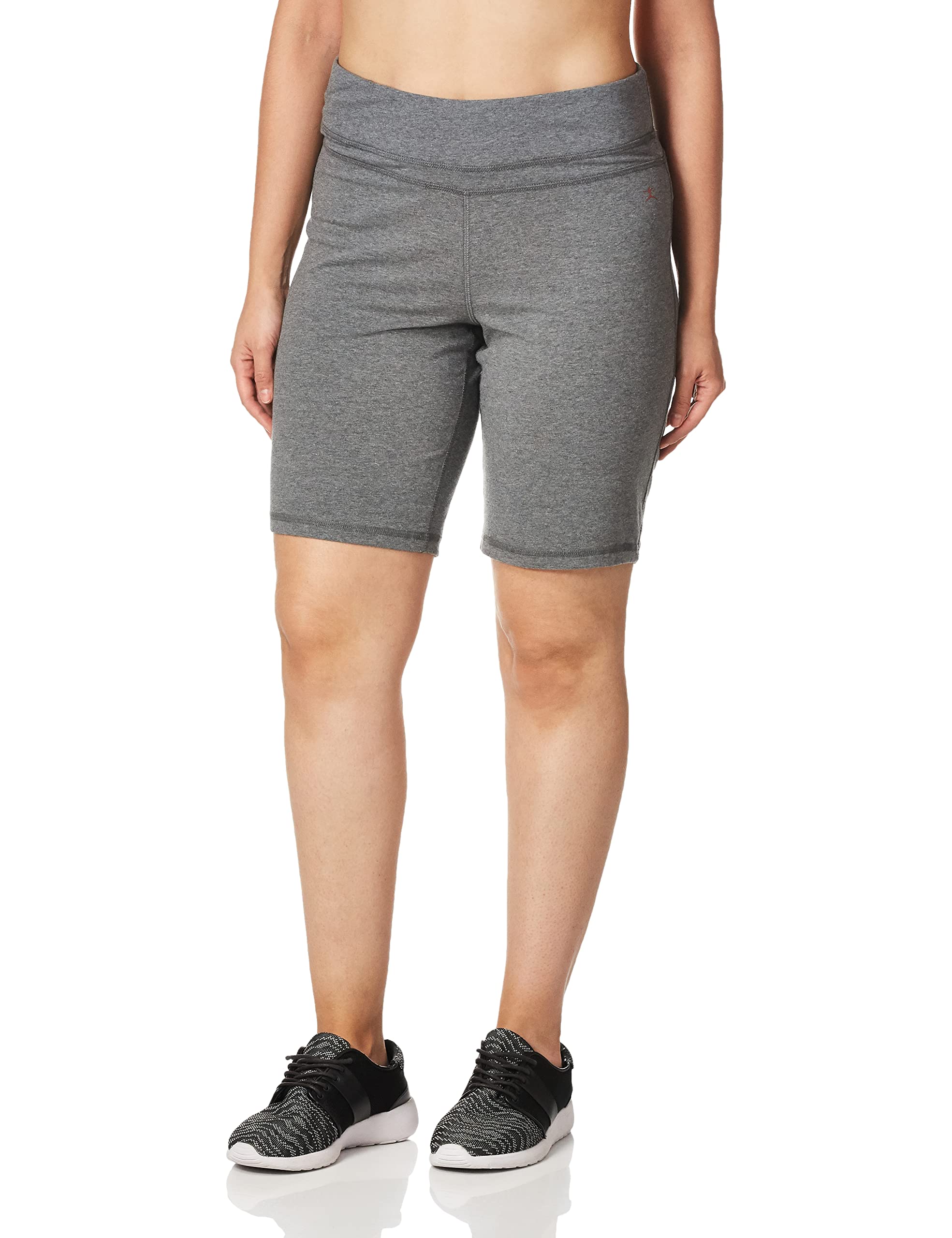 Danskin Womens Essential Wide Waistband Bermuda ShortBermuda Shorts