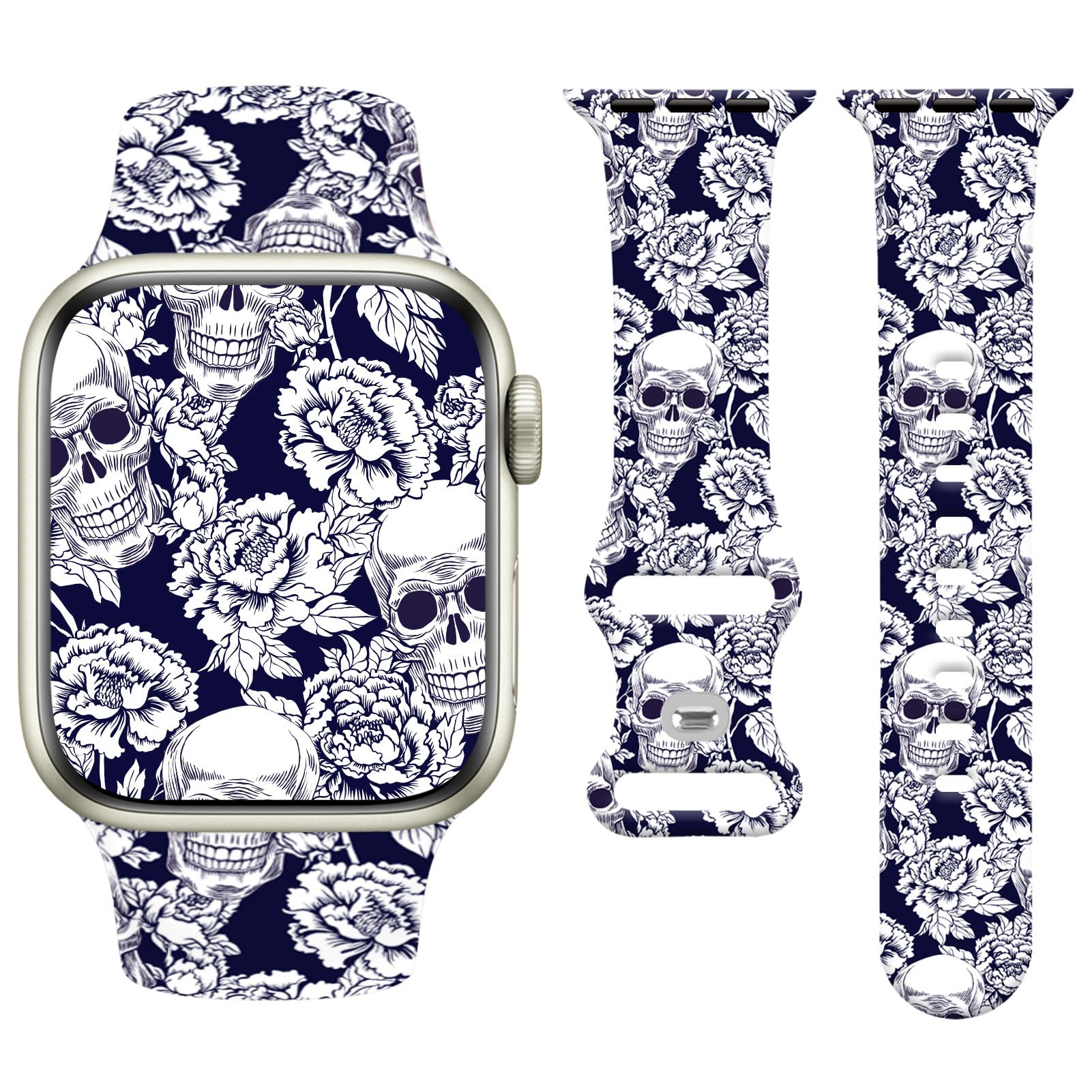 Watbro Holiday Watchband Compatible with Apple Watch 38mm 40mm 41mm 42mm 44mm 45mm 49mm Women Men,Soft Silicone Cute Sport Strap for Apple Watch Ultra
