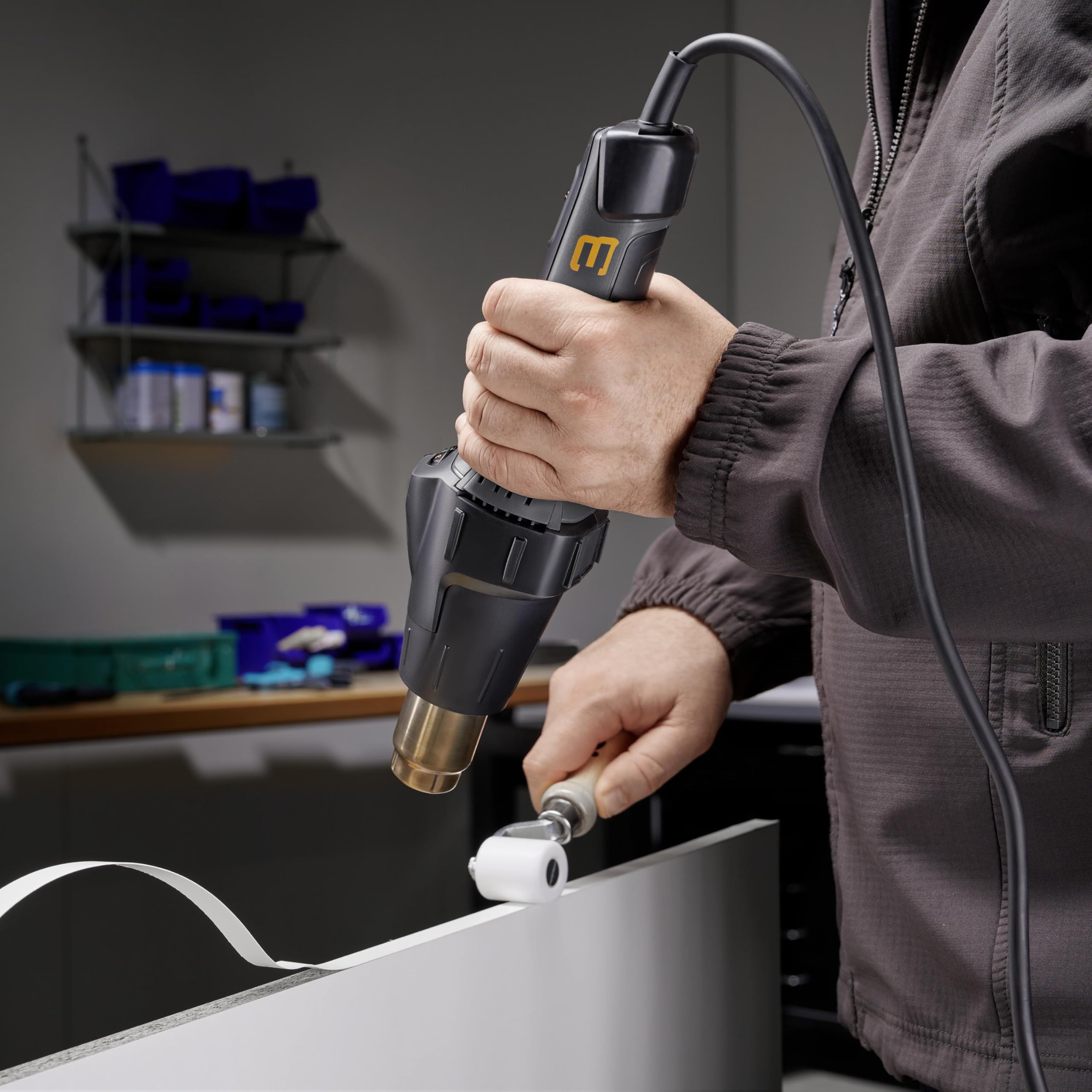 Steinel Heißluftpistole HM 2220 E, 2200 W Stab-Heißluftgebläse, Temperatur 80°-630°C, Heißluftfön mit Keramikheizung, 3m Kabel