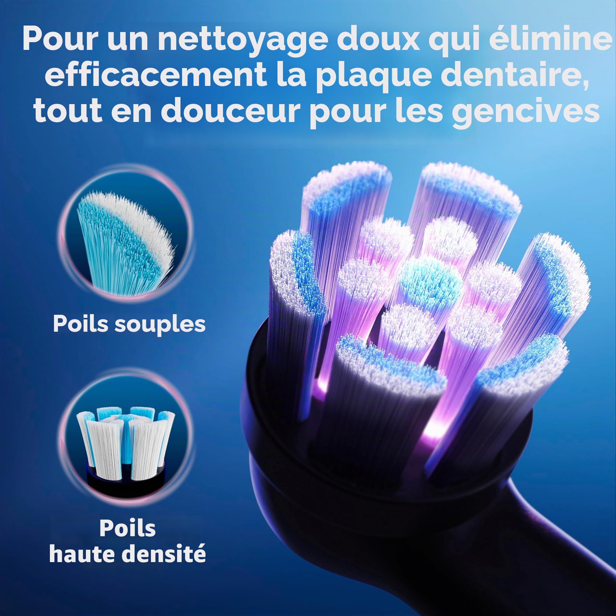 Oral-B iO Série 2 Brosse à Dents Electrique Rechargeable Blanc Pur avec 1 Tête de Brosse Soin Doux - Capteur de Pression Automatique pour Protéger Les Gencives - 3 Modes - Minuterie 2 Min