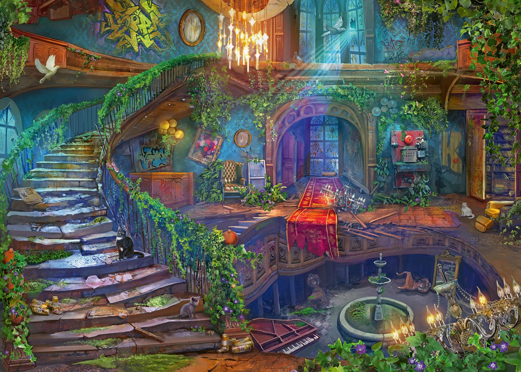 Abandoned Series: Hotel Vacancy 1000 Piece Jigsaw Puzzle for Adults - 12000486 - Handcrafted Tooling, Made in Germany, Every Piece Fits Together Perfectly