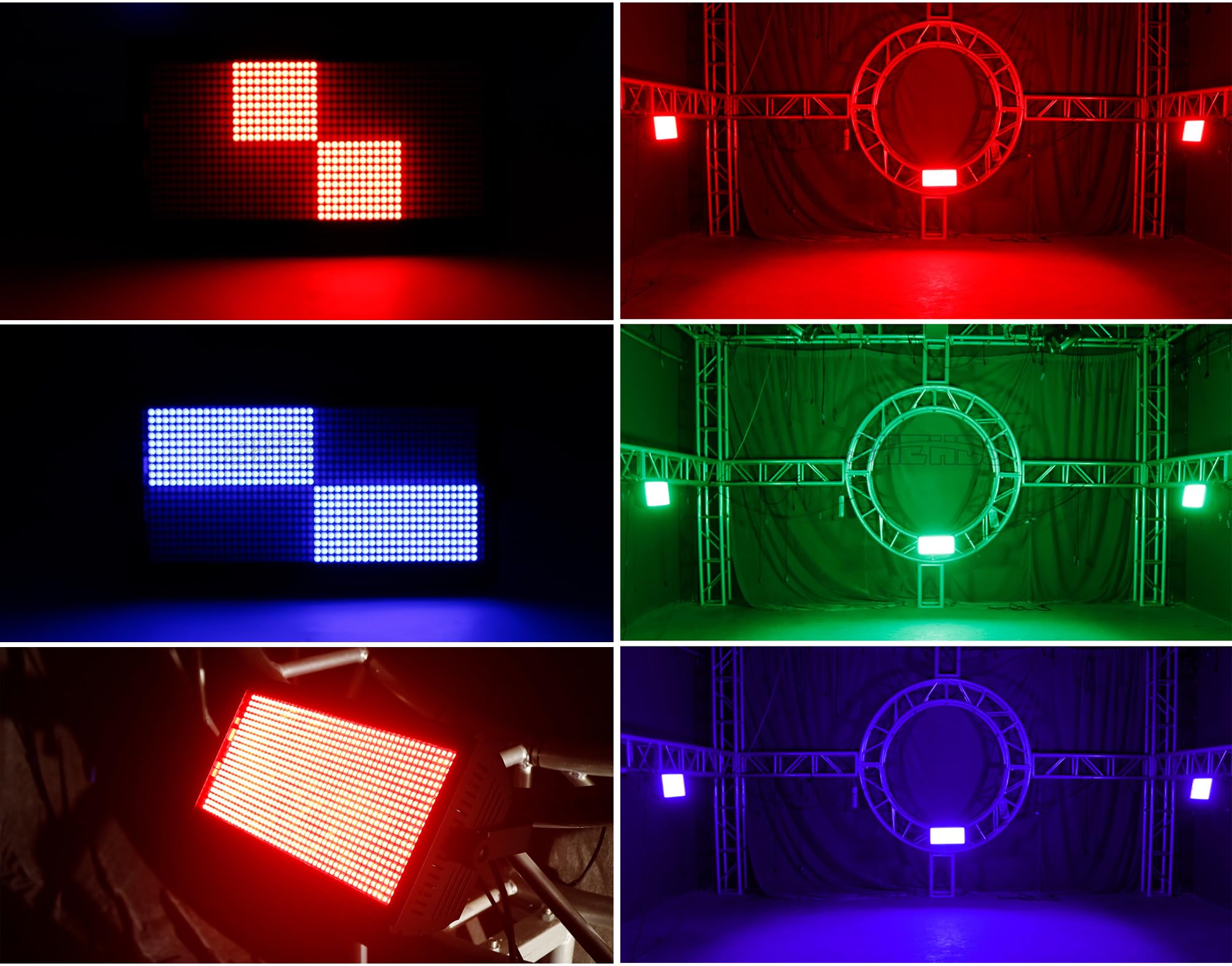 SHEHDS Fase Strobe Light Wash LED 200W RGB Marquee (8 segmenti) Uplights DMX512 Metal Housing DJ Light