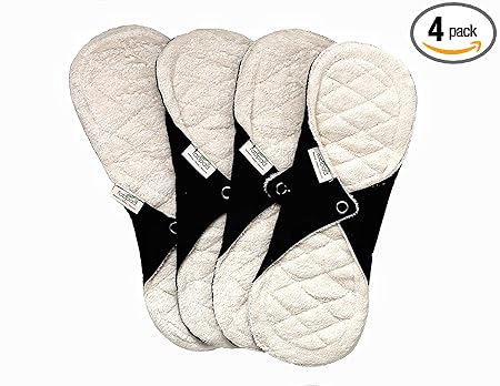 FabPad Reusable Washable Sanitary Cloth Pads Napkins Eco-Friendly Menstrual Hygiene Solutions (Pack Of 4)
