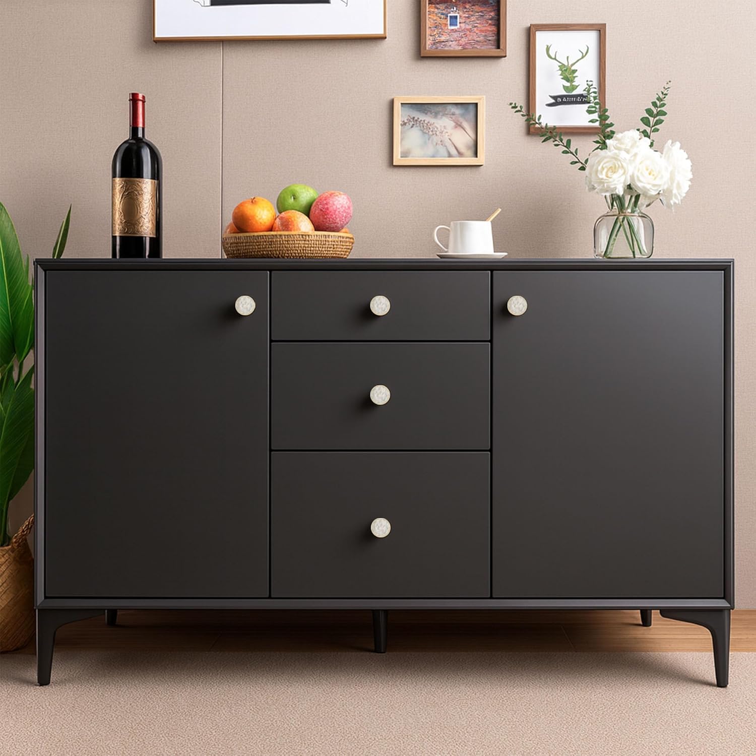 12 Pack Round Gold Cabinet Drawer Knobs,1.25" Decorative Pearl Drawer Pulls,Brushed Brass Furniture Hardware for Kitchen,Bathroom,Closet,Cupboard Door - Image 9