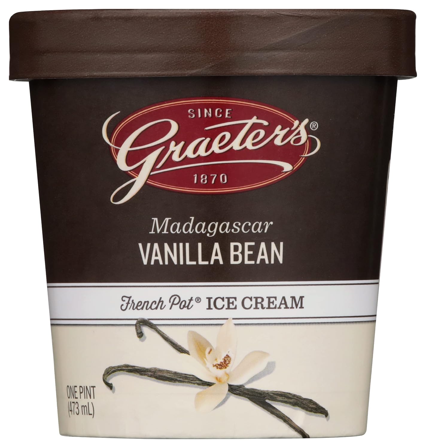 Graeters, Madagascar Vanilla Bean Ice Cream, 16 Fl Oz