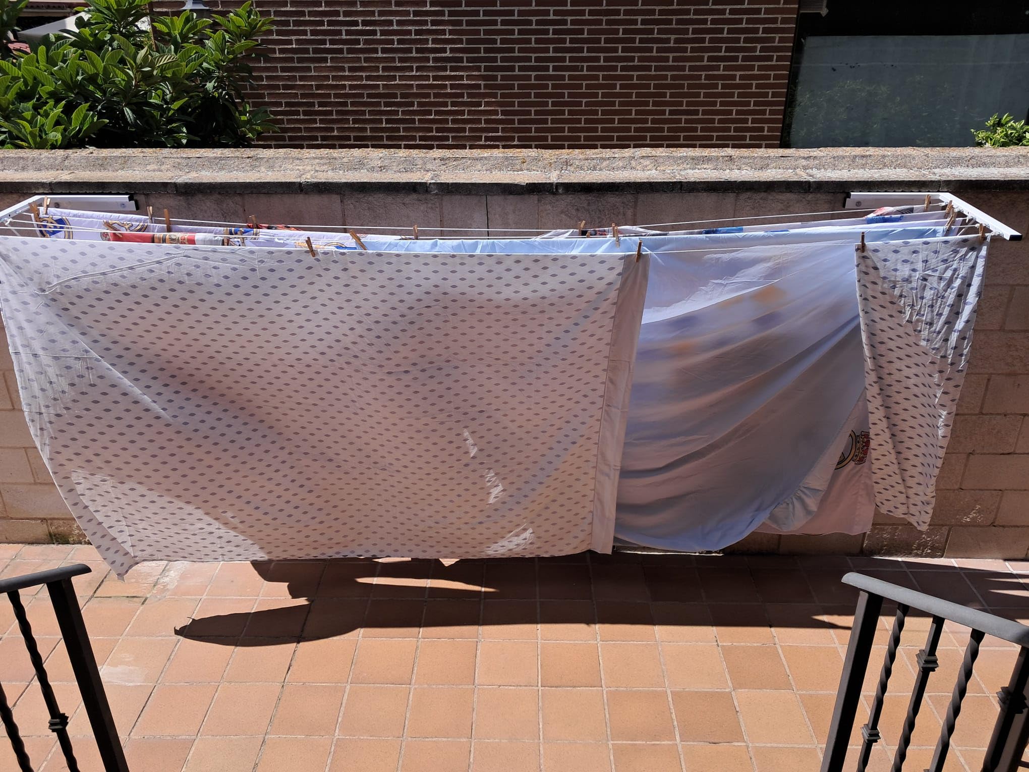 TENDEDERO Plegable DE Pared Blanco 5 Cuerdas