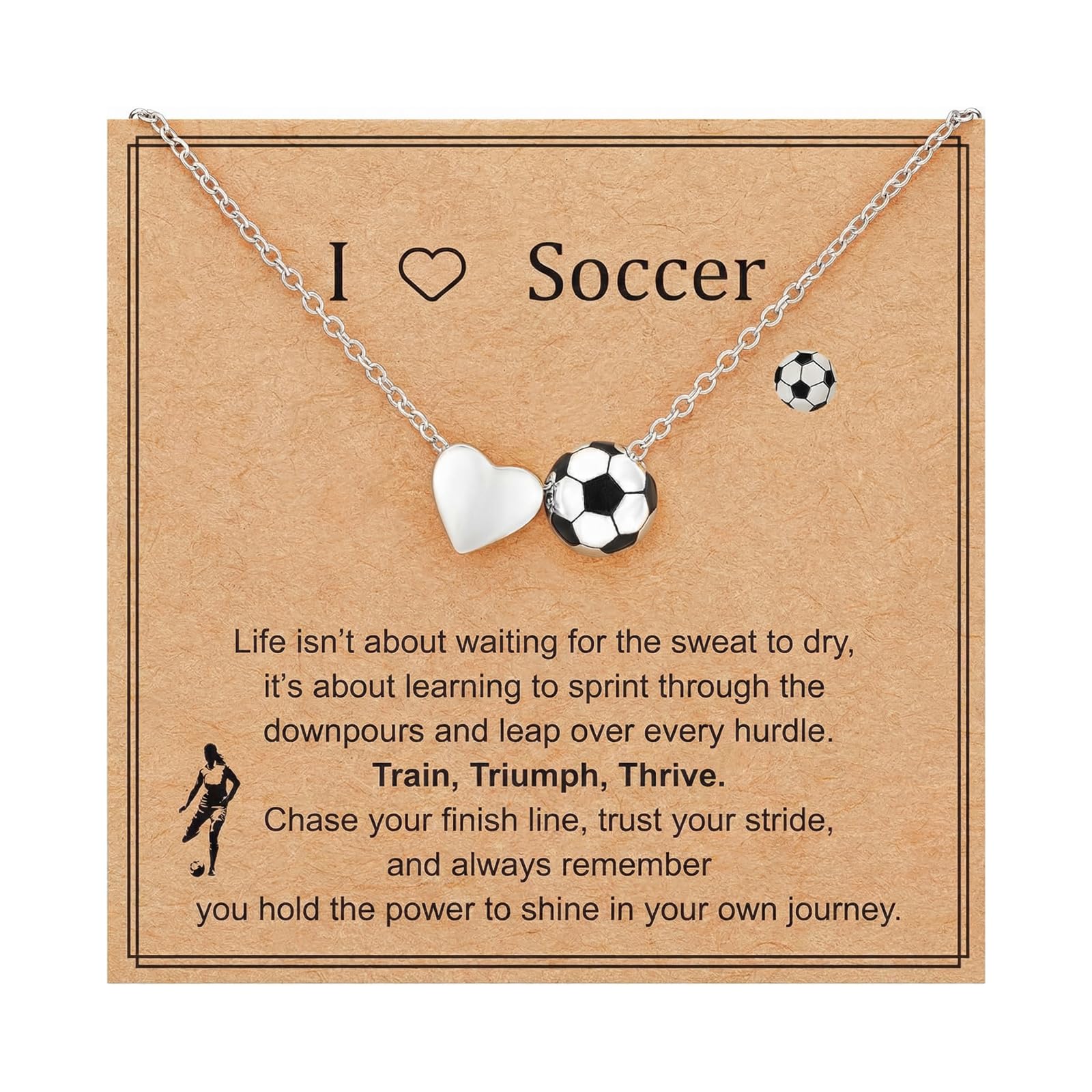 Collana da uomo girocollo da donna, con ciondolo a sfere, per sport, regali di calcio, 41-50 cm, per uomini e ragazzi