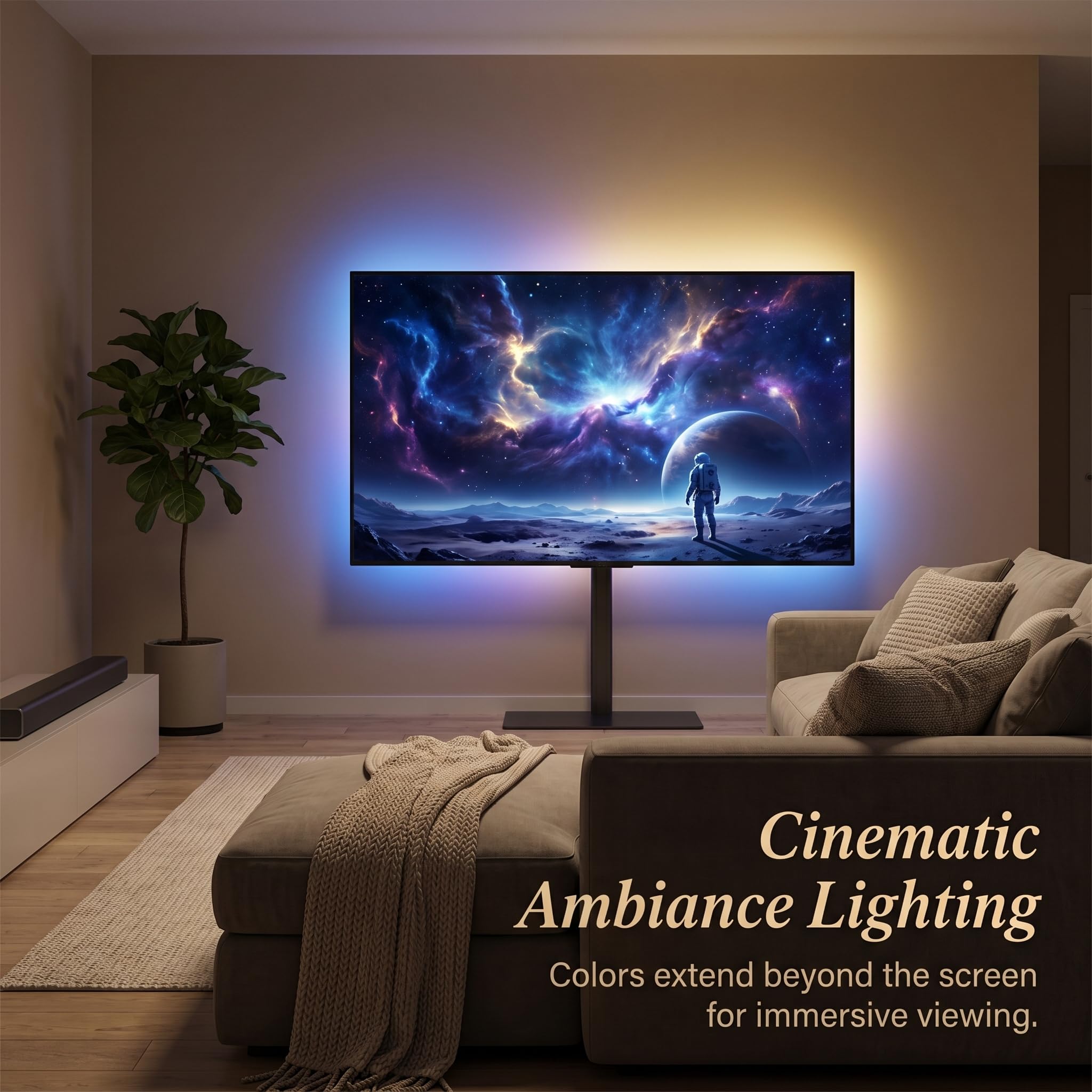 Retroilluminazione a LED per monitor per PC Strisce luminose a LED Ritmo musicale Luce dinamica Sincronizzazione dietro il software del monitor Modalità dinamica a colori (27 pollici)