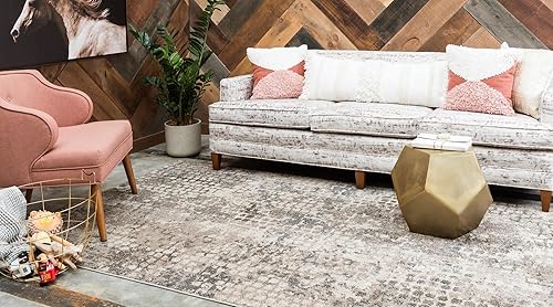 Miniatura 2 de Tapete Unique Loom colección Jardin para múltiples áreas, abstracta, vibrante, Polipropileno, GrisMarrón