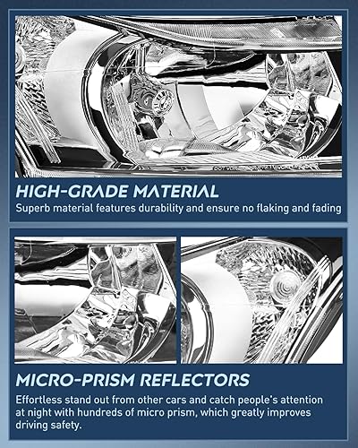 Miniatura 46 de Nilight Headlight Assembly Compatible with 1988 1989 1990 1991 1992 1993 Chevrolet GMC C/K 1988-1993 Silverado Suburban Sierra Blazer Tahoe Yukon