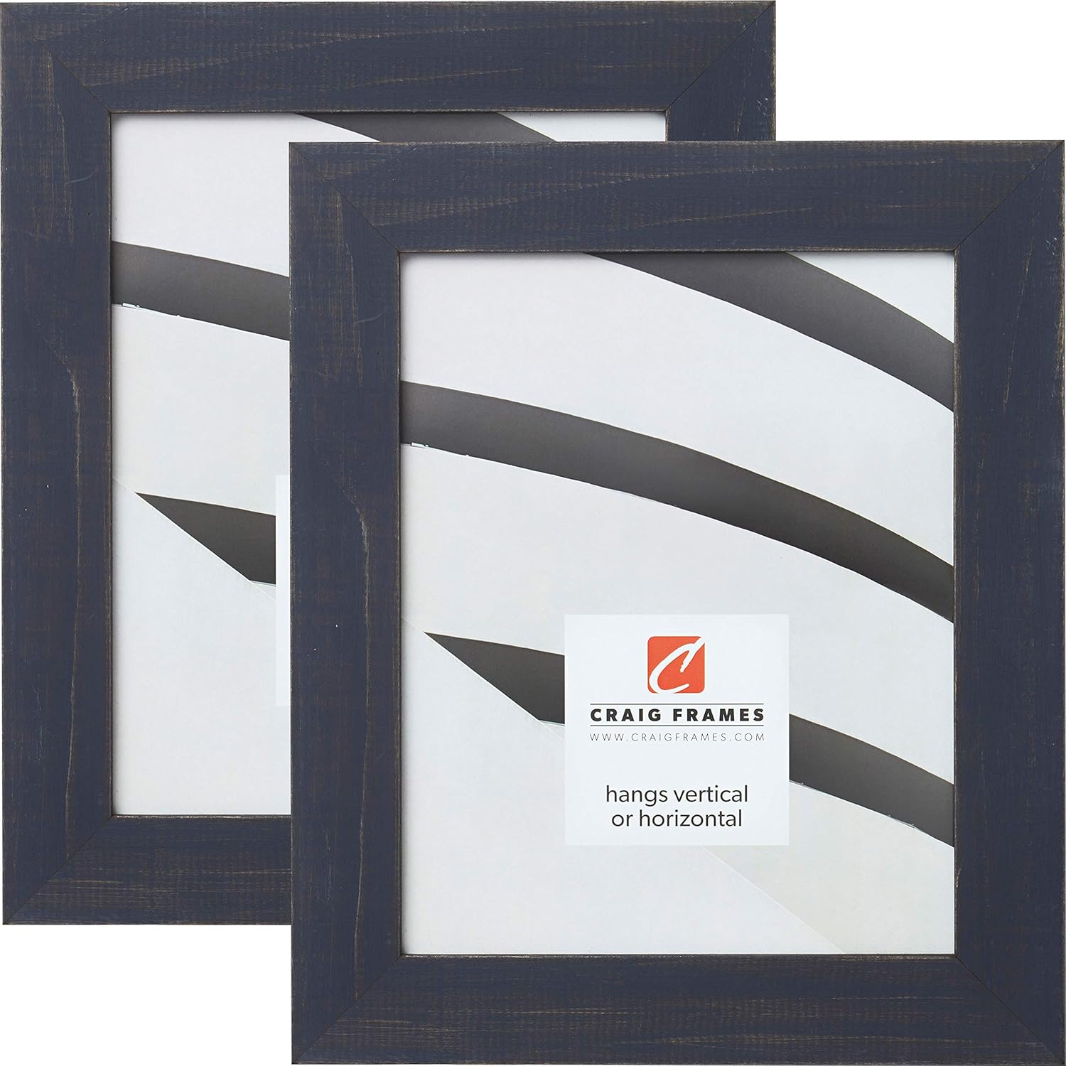 Craig Frames Jasper, 10 x 12 Inch Picture Frame, Country Dixie Grey, Set of 2