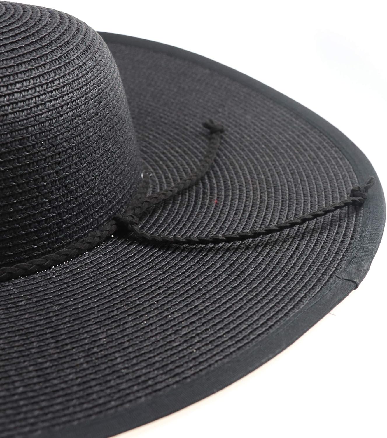 DRESHOW Beach Hats for Women Big Straw Wide Brim Summer Hat Floppy Foldable Roll up Cap Sun Hat UPF 50+ - Image 8