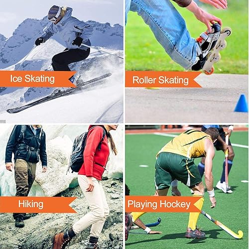 Miniatura 6 de Povihome Funda maleolar elástica con dos almohadillas de gel para amortiguación y protector de huesos de tobillo, ideal para correr, patinar, tacos