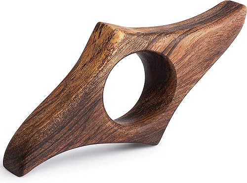 TILISMA - Diseño mejorado - Agujero en ángulo - Soporte para páginas de libro de pulgar - Accesorios de madera hechos a mano - Accesorios de lectura