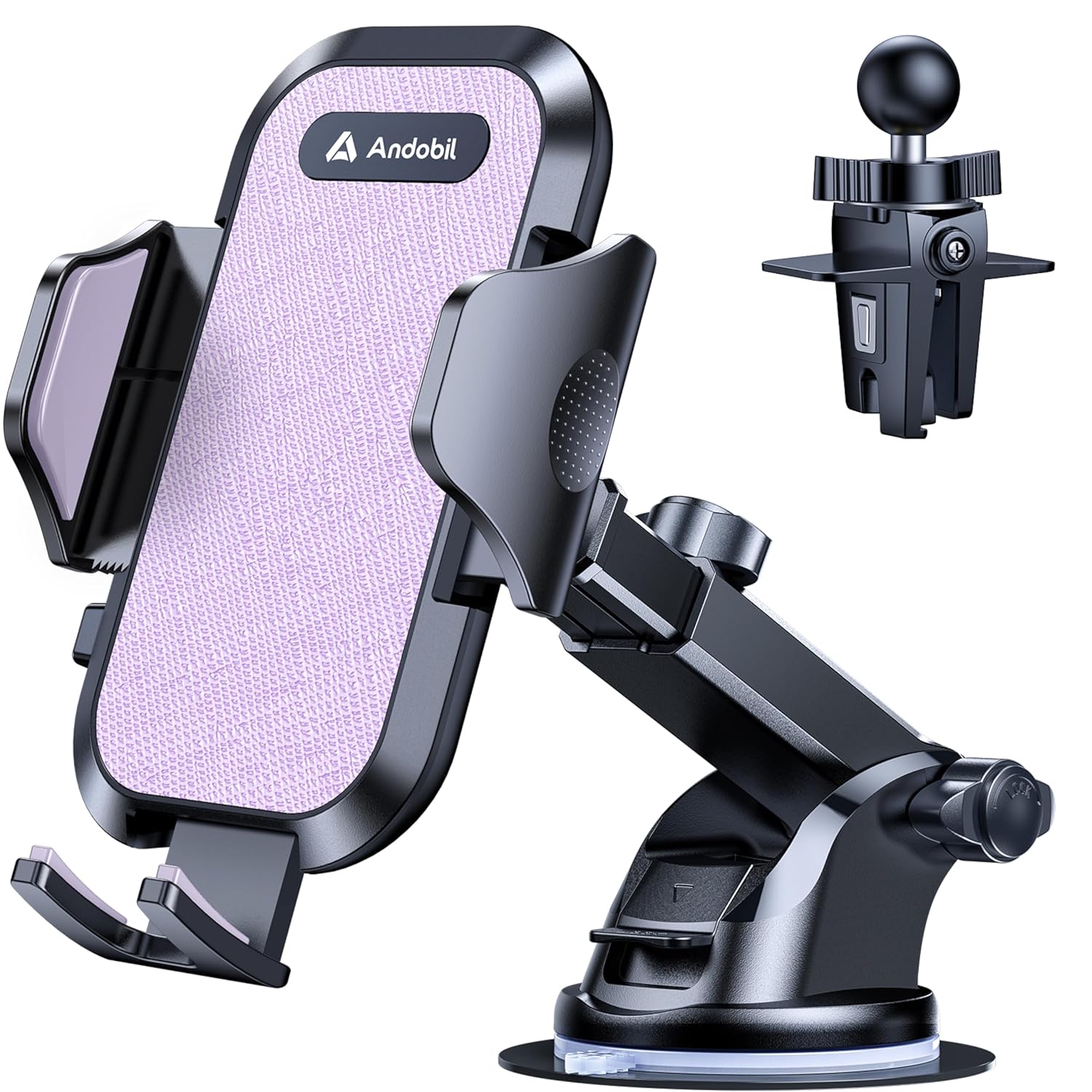andobil Car Phone Holder 2025 Military-Grade 89bs Strongest Suction Phone Holders for Your Car Dashboard Windshield Vent Easy