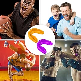 10 Pcs Sport Mouth Guards Gum Teeth Armor Game Guard for Boxing Basketball Football Hockey Karate Basketball Rugby Match (Mixed Color)
