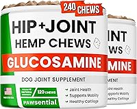 Vista 11 de Vitaminas para perros + glucosamina, multivitaminas masticables + probióticos, omega, soporte de cadera y articulaciones, piel y abrigo, salud