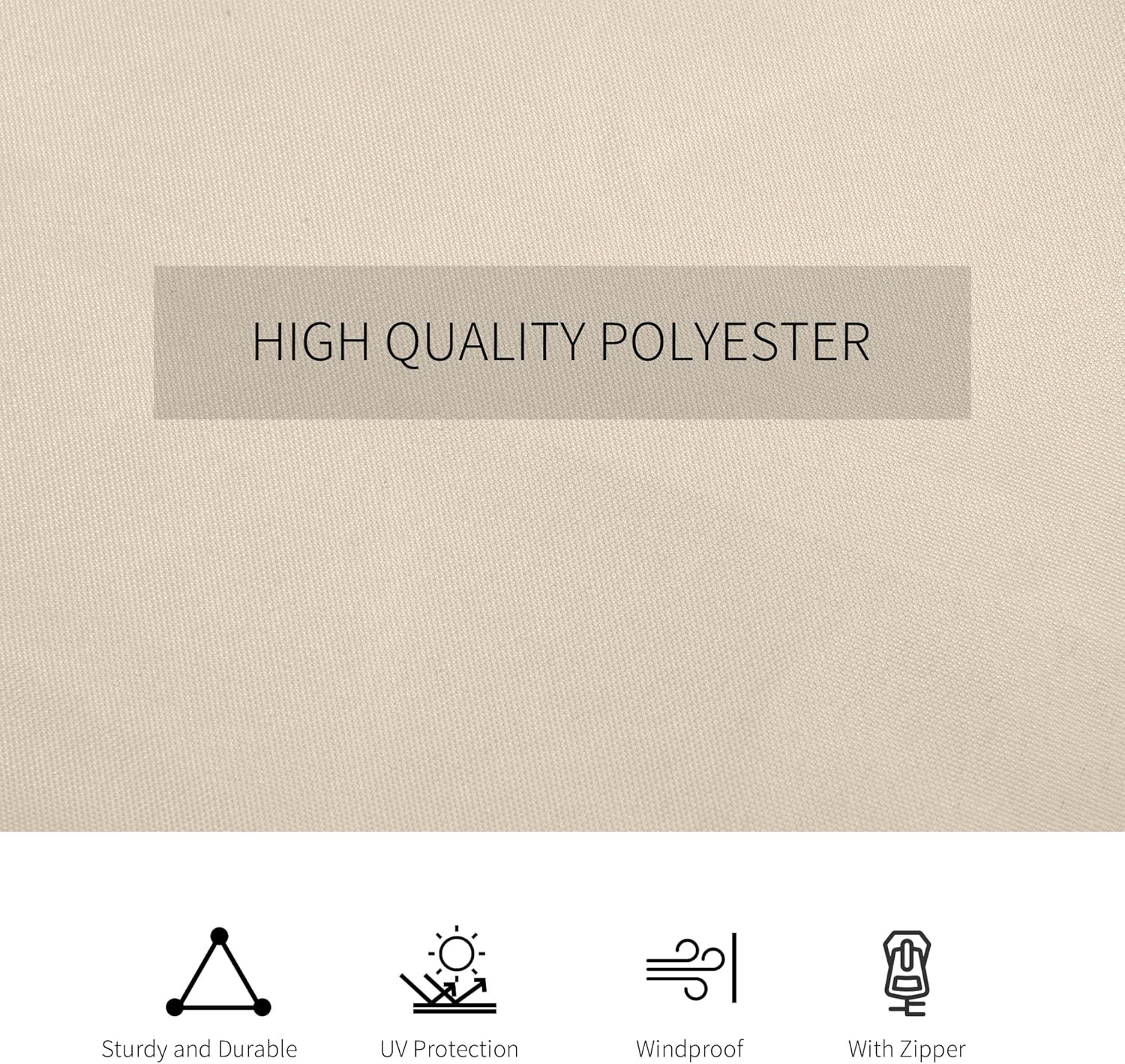 Outsunny 10' x 12' Universal Gazebo Sidewall Set with Panels, Hooks and C-Rings Included for Pergolas and Cabanas, Beige