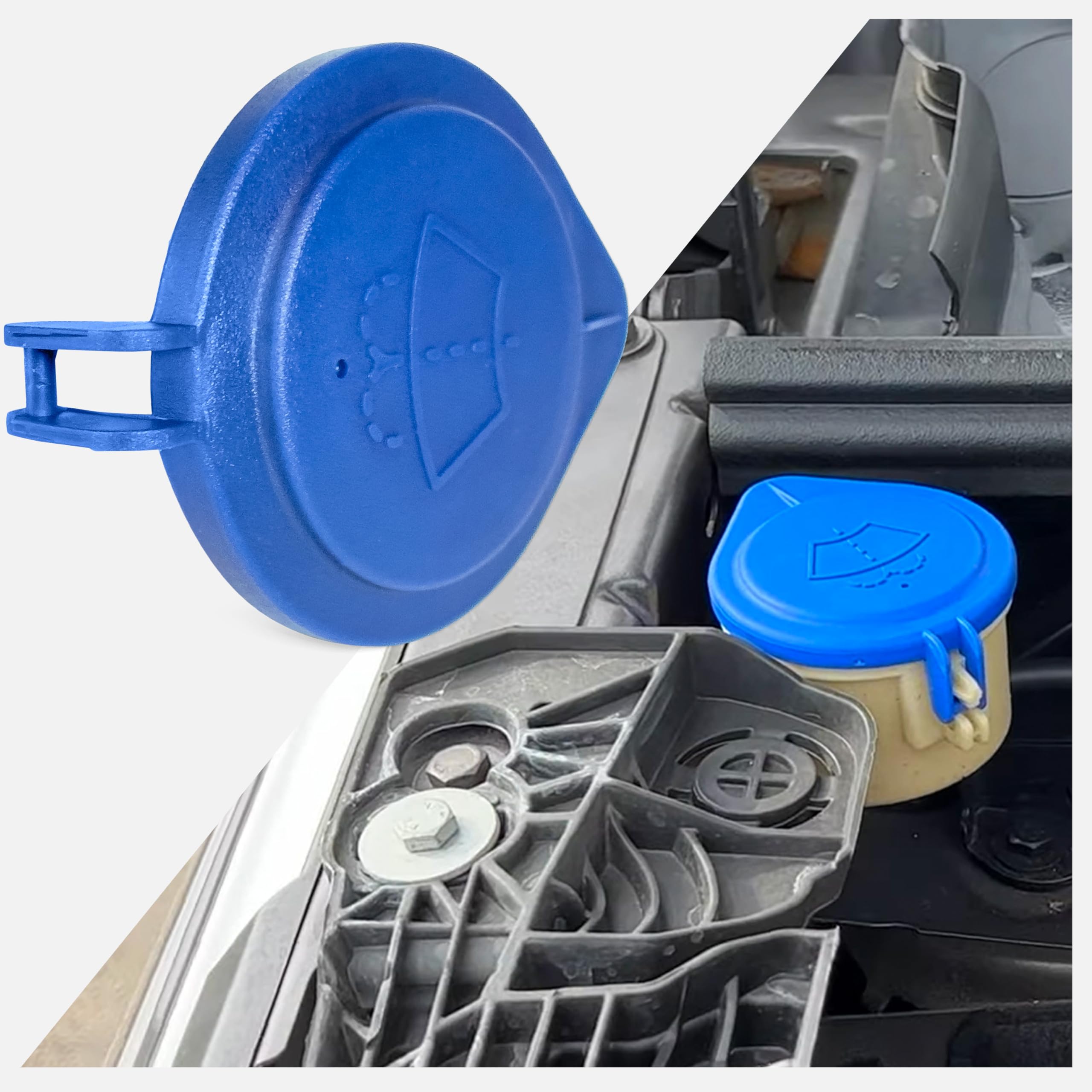 Click&Fit Pokrywa zbiornika płynu do przedniej szyby kompatybilna z Peugeot 3008 407 5008, Citroen C5 C6 - zastępuje 643237, niebieska