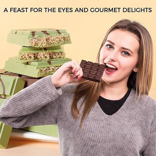 Miniatura 7 de Moldes de chocolate – Molde de barra de chocolate antiadherente, molde de chocolate de grado alimenticio profundo para pestañas, aperitivos de leche