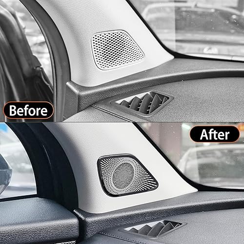 Miniatura 6 de YOUTOOCAR Cubierta de aleación para altavoz de puerta de automóvil, tweeter de audio compatible con accesorios Kia Sportage 2023-2025 (negro