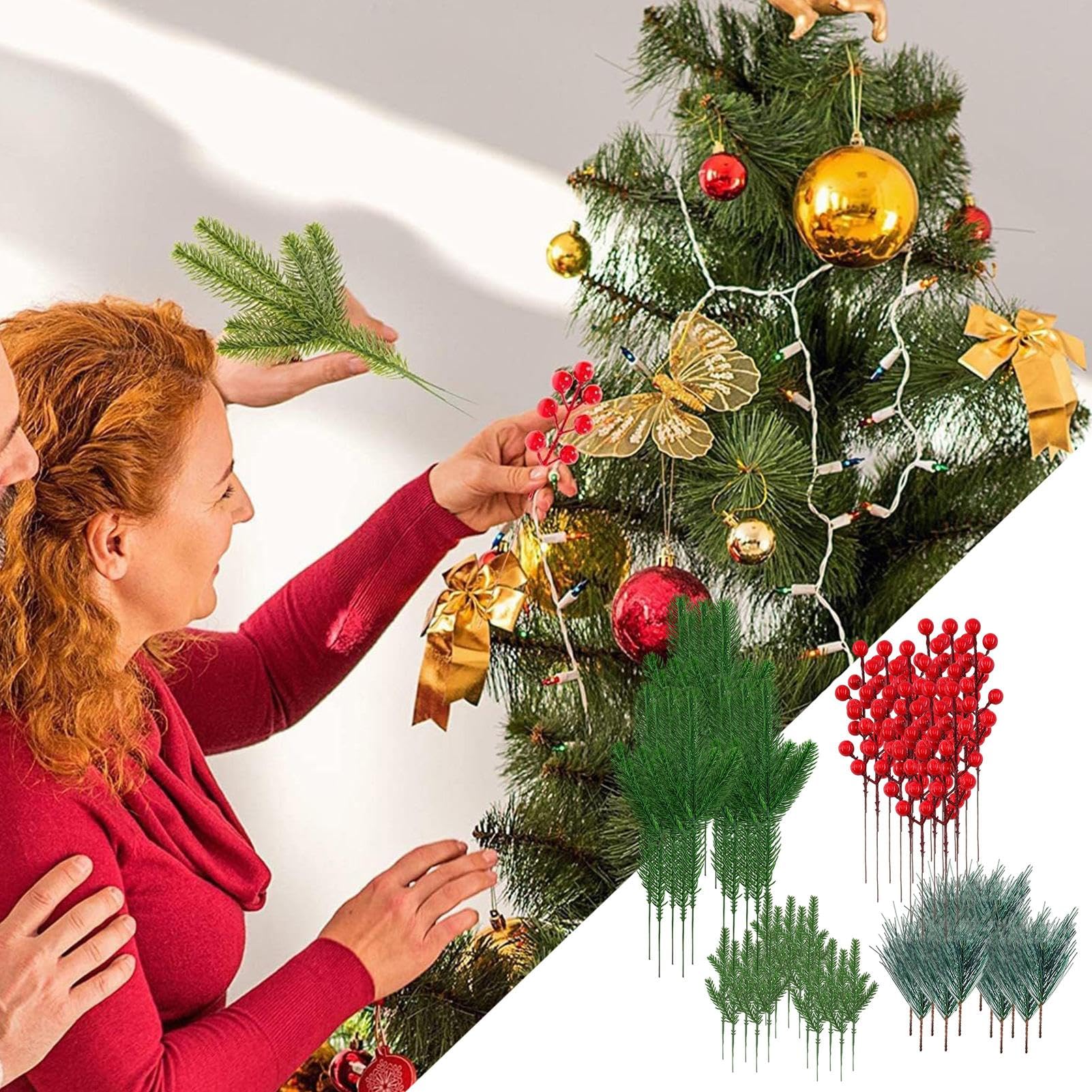 30 Bacche Artificiali Natalizie In Schiuma, Rosse, Gambo 21 Cm, Per Alberi, Ghirlande O Fai-da-te