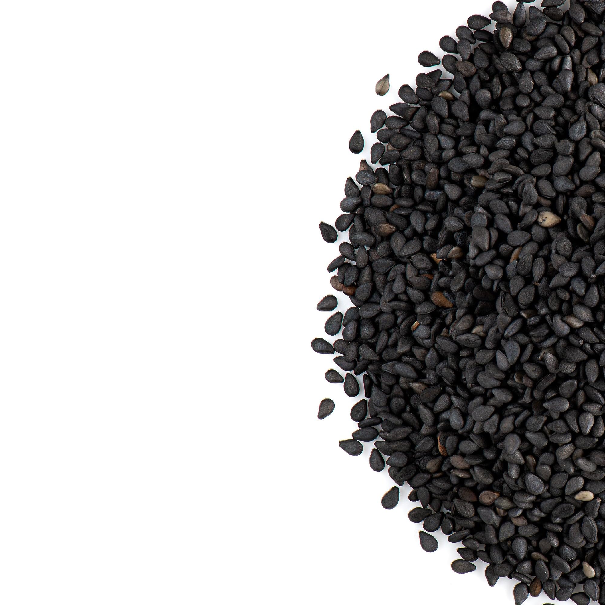 Graines de sésame noir bio - Graines de sésame brun entières crues premium | au goût grillé intense parfaites pour garnir sushis salades et pâtisseries