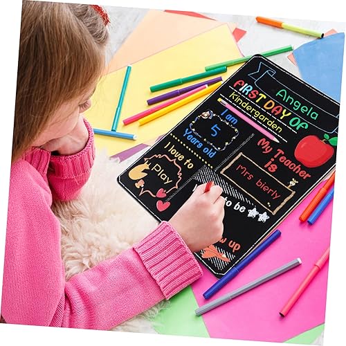 Miniatura 5 de Letreros de pizarra de doble cara para el primer y último día de la pizarra (1 unidad)