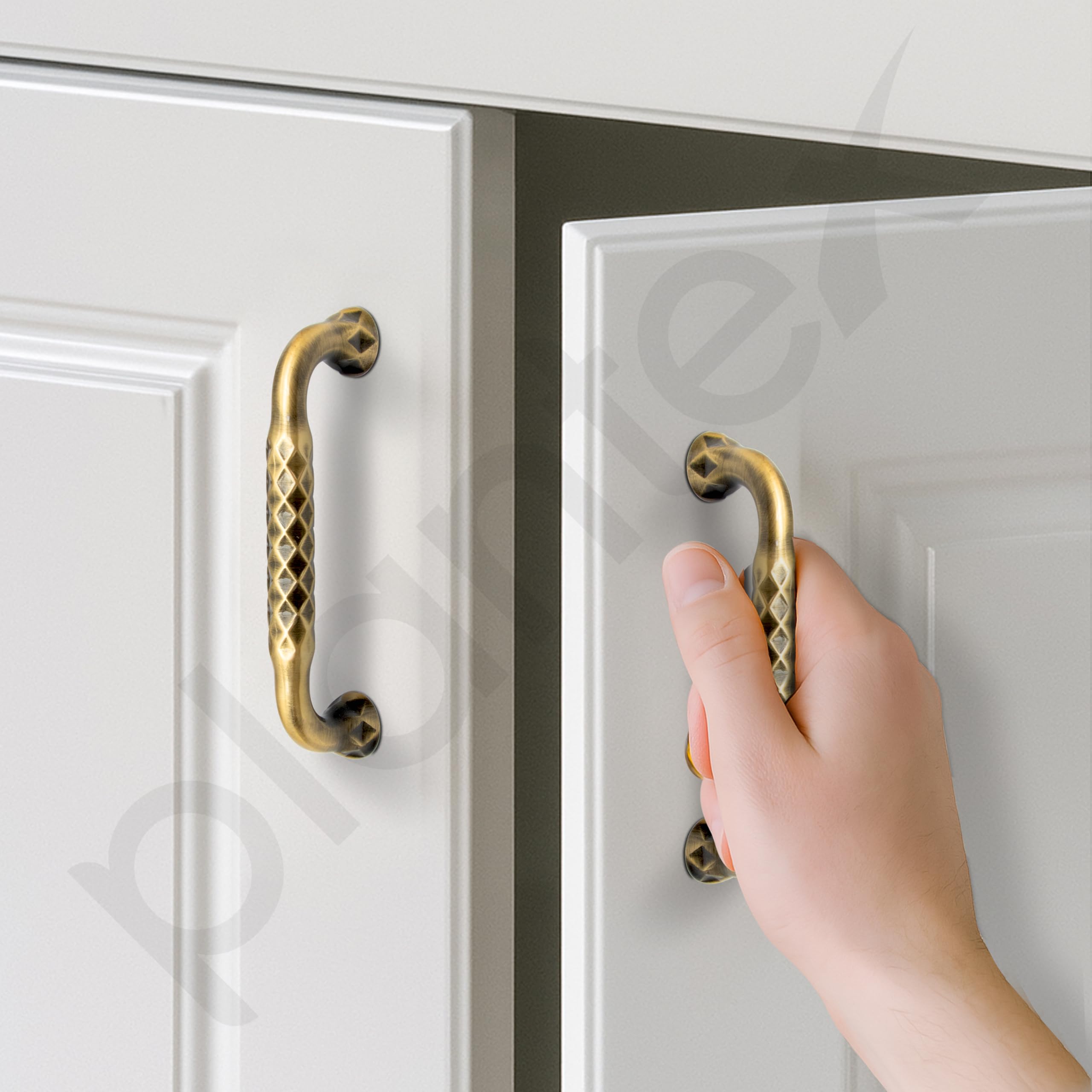Plantex Cabinet Handle/Kitchen Cabinet Door Handle/Wardrobe/96 mm Cupboard Handle/Door Pull-Push Handle for Home/Office - Pack of 2 (Brass Antique) — Amazon image 7