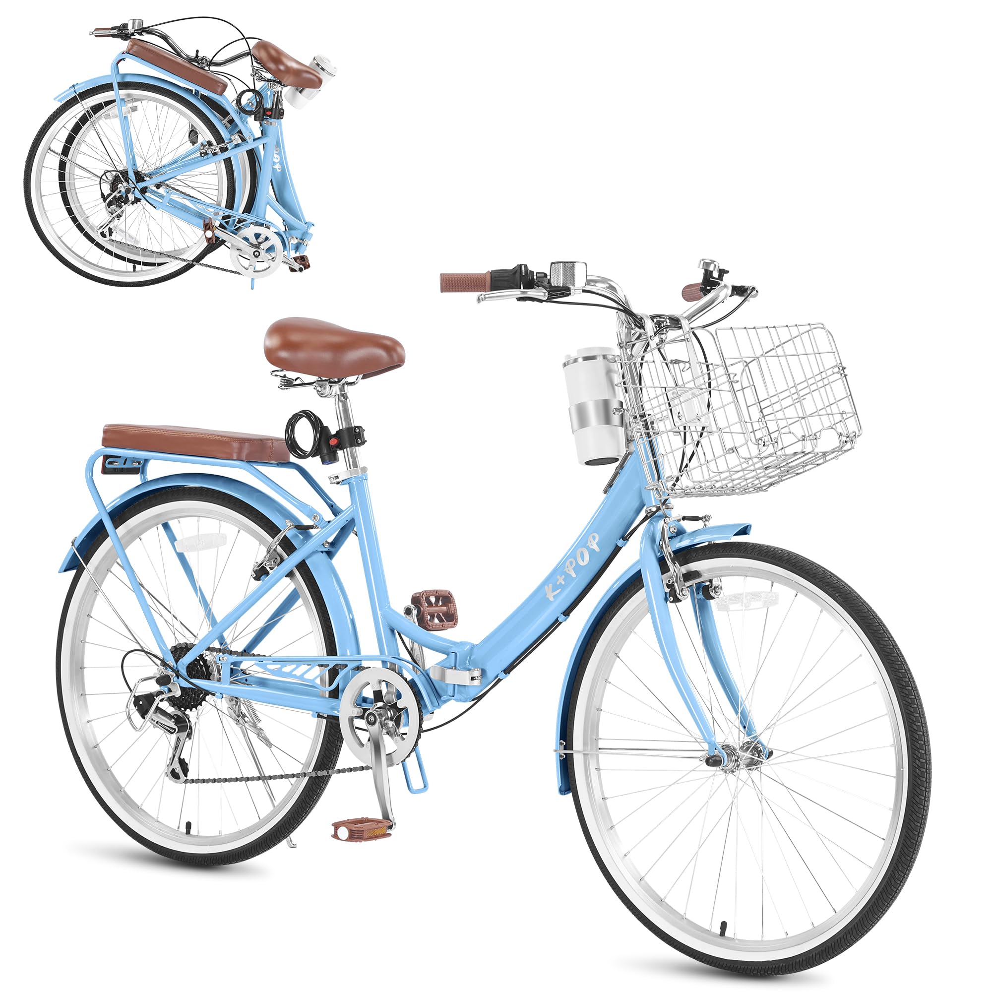 small womens bicycle Amazon.com : 24/26 Inch Foldable Beach Cruiser Bike for Womens, 7 Speed Womens  Bike with Basket and Coffee Cup, Commuting Bicycles for Women, Lightweight  Complete Cruiser Bikes Bicycle for Ladies​​ Adults :