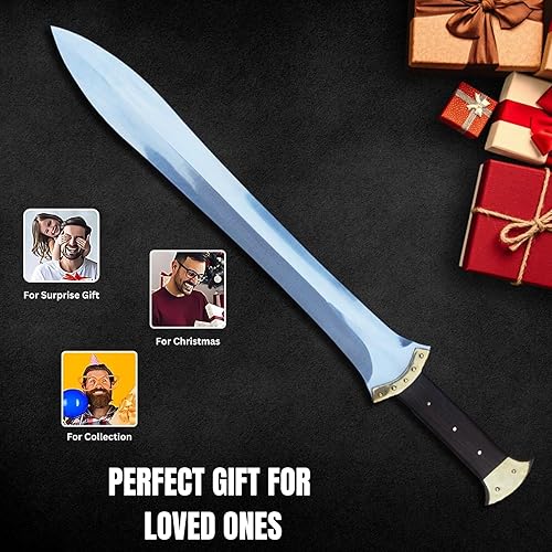 Miniatura 6 de Generic Espada de Gladius Romana, Espada corta de espiga completa con funda de cuero