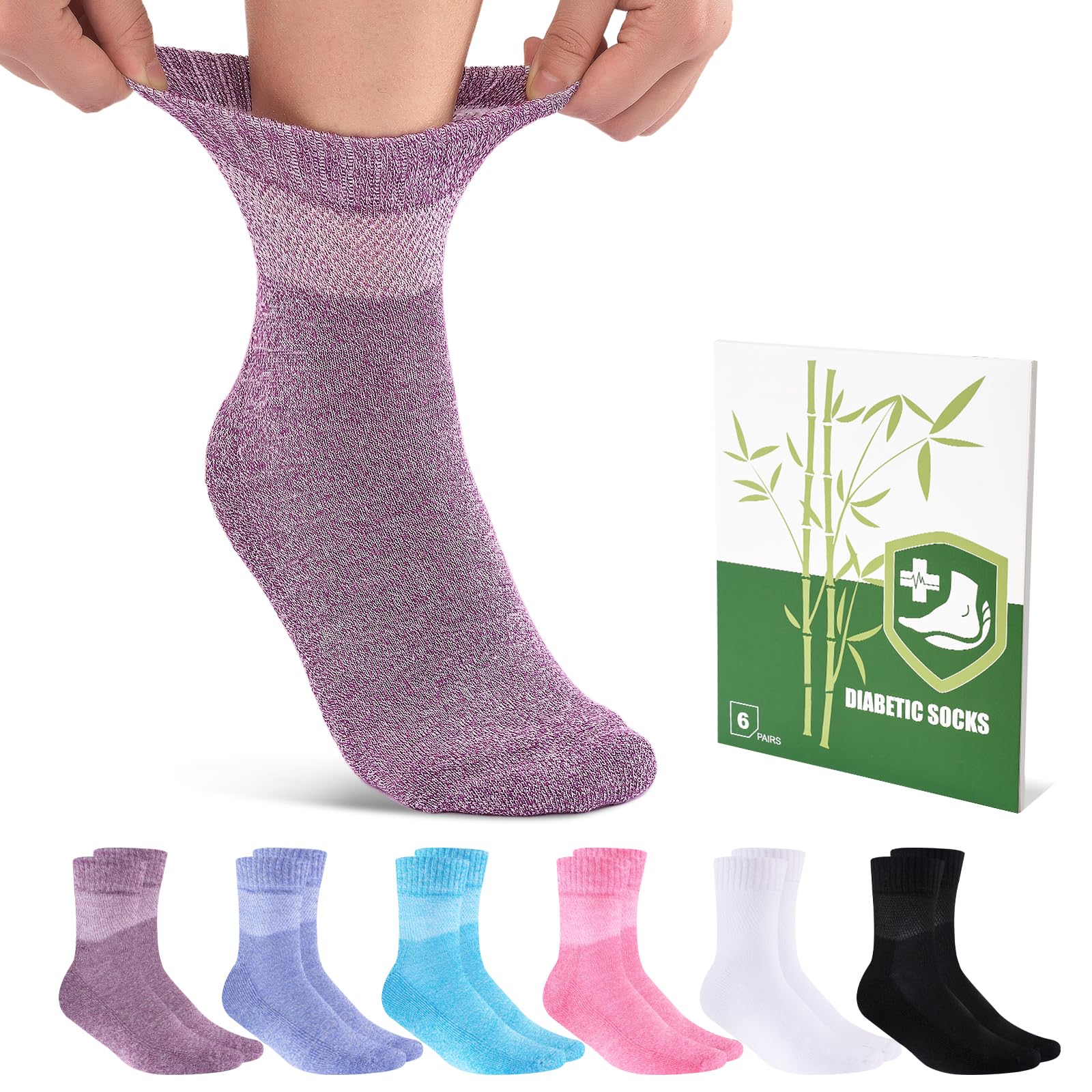 Cirorld Bamboo Viscose Diabetic Socks - diabetes care | Mubboo
