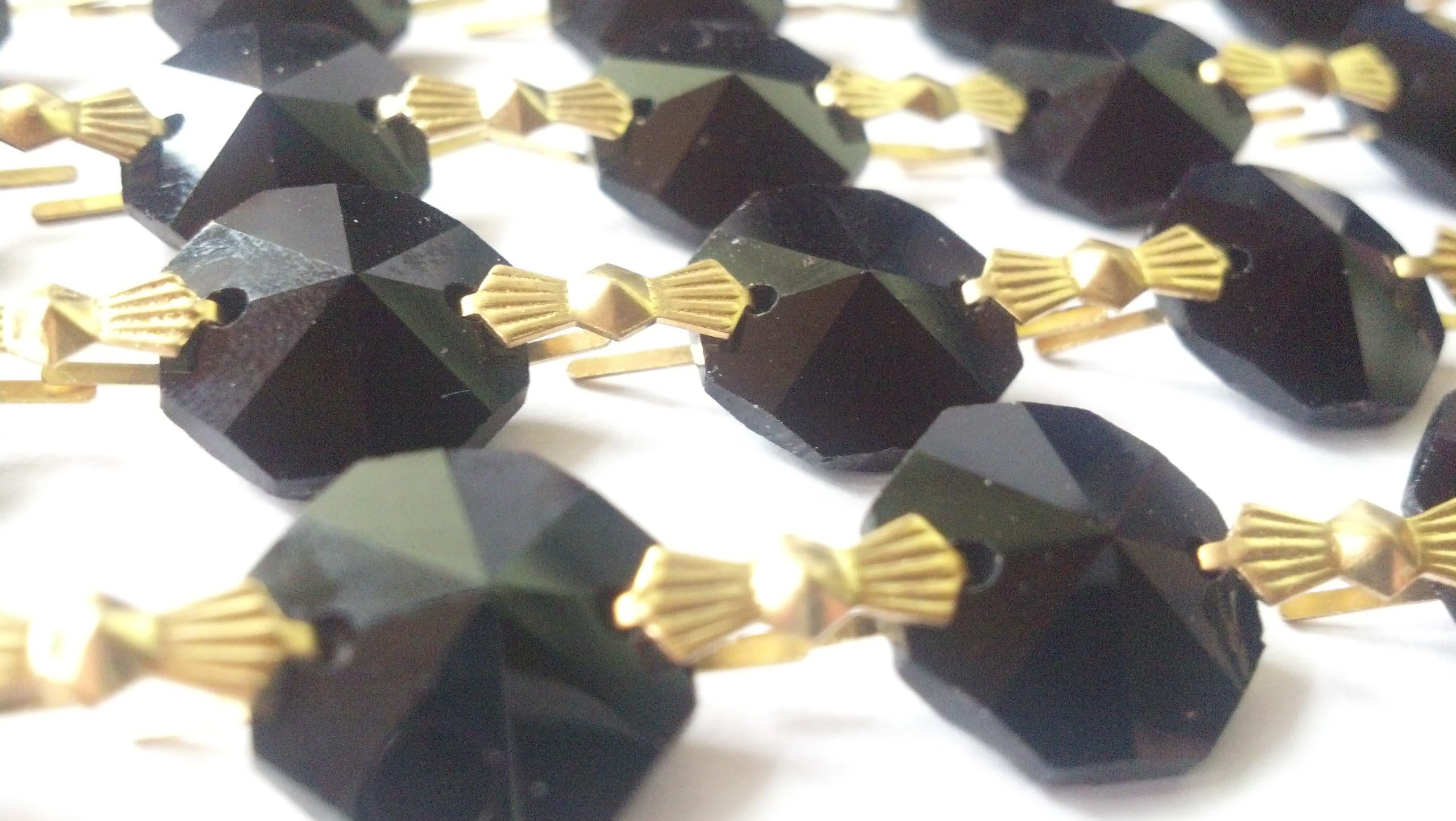 1 Yard Black Chandelier Crystal Prism Chains