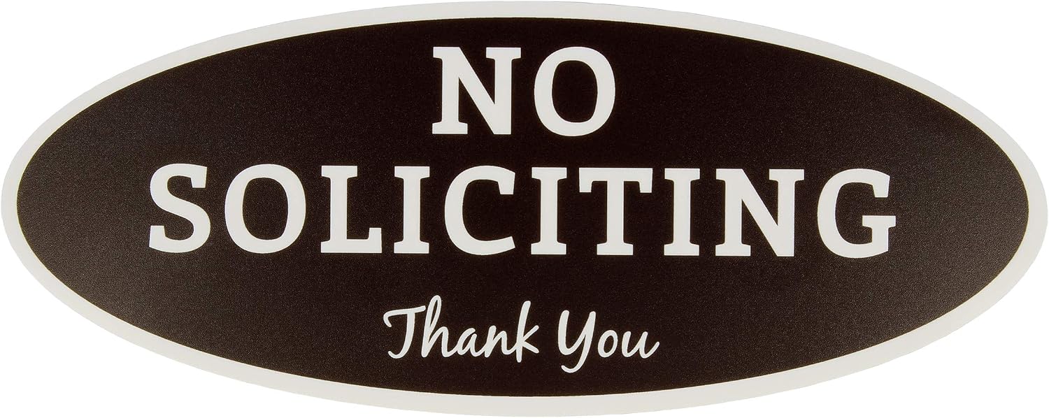 Buy 1 get 1 🔥 No Soliciting Sign – Digitally Printed Indoor/Outdoor Sign – Durable UV and Weather Resistant (Small - 2 x 5, Dark Brown with White Letters) Top Brands No Soliciting Sign – Digitally Printed Indoor/Outdoor Sign – Durable UV and Weather Resistant (Small - 2 x 5, Dark Brown with White Letters)