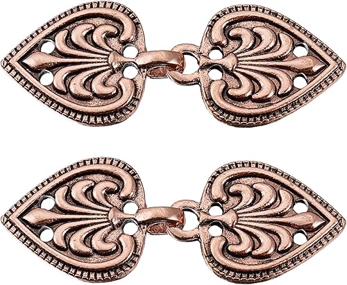 uxcell Cierre de capa, coser ganchos y ojos vintage con cierre de capa, suéter chal cárdigan cuello cierres botones