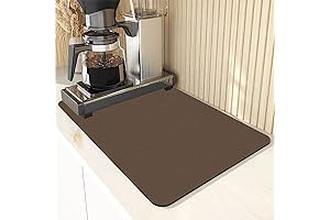 Light Brown Medium Dish Drying Mat for Coffee Machines
