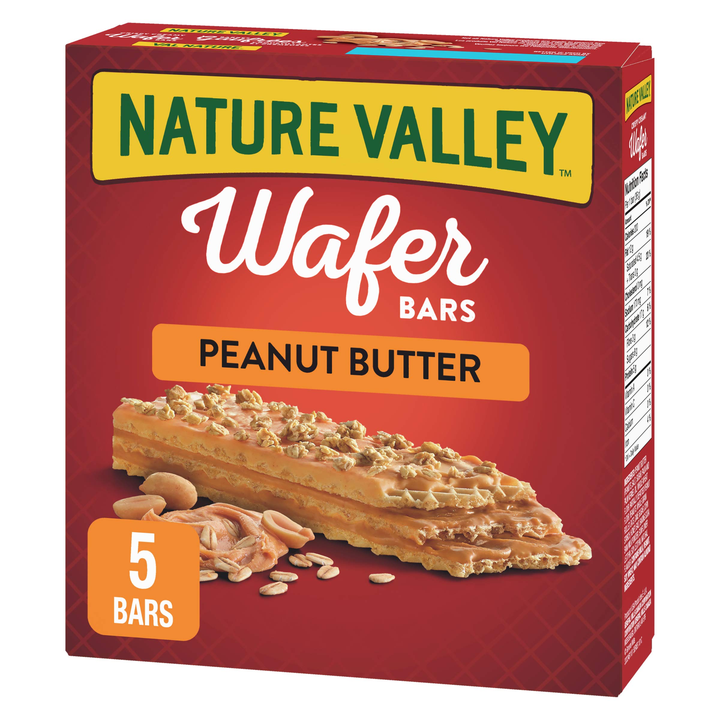 NATURE VALLEY Crispy Creamy Wafer Bars, Peanut Butter, 5 Count per box