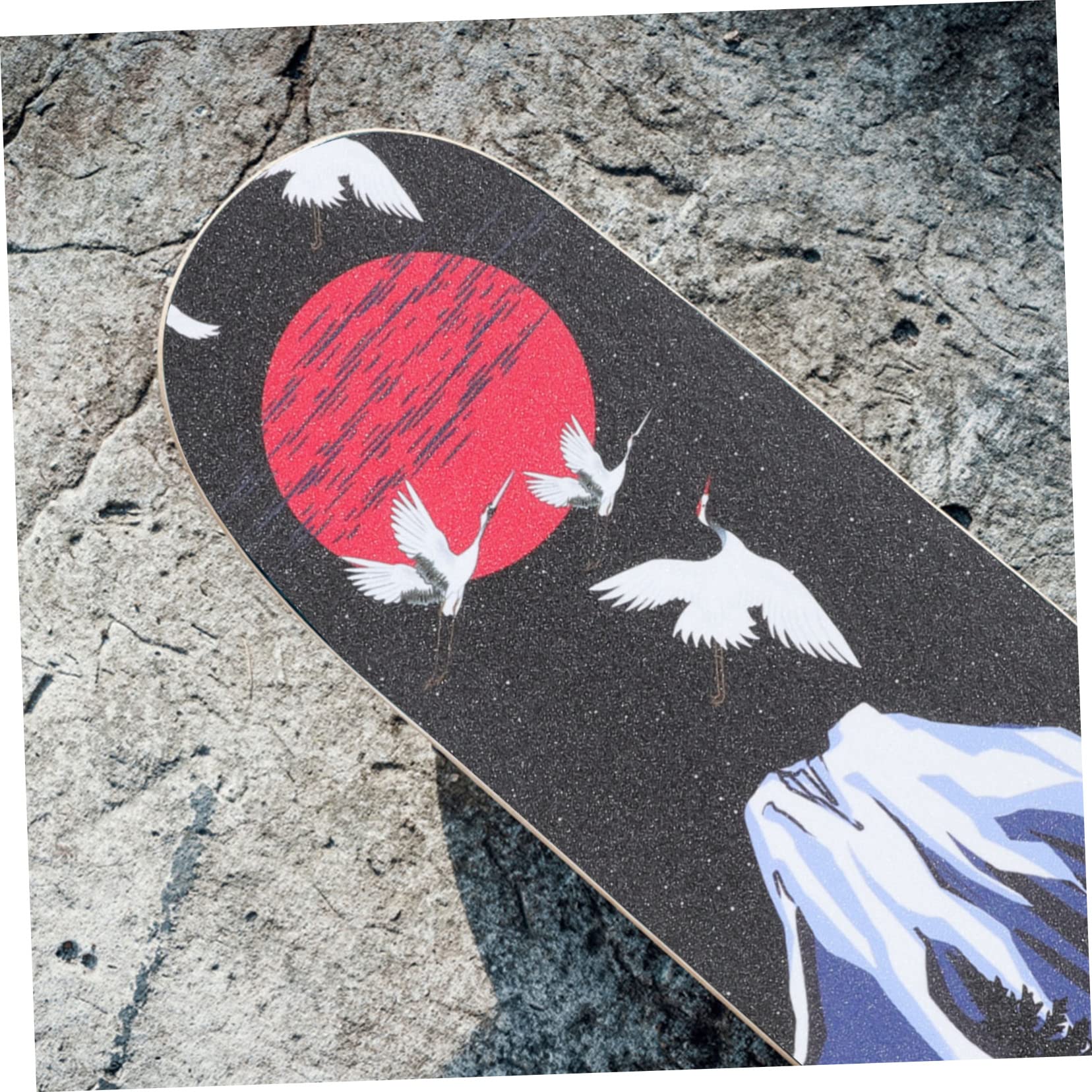 Garneck 2 Stück Blatt Allrad-Skateboard-Aufkleber Elektro-Skateboard Wasserdichtes Klebeband Elektroroller Skateboard-Griffband Roller-Schleifpapier Longboard-Griffband Gefrostete