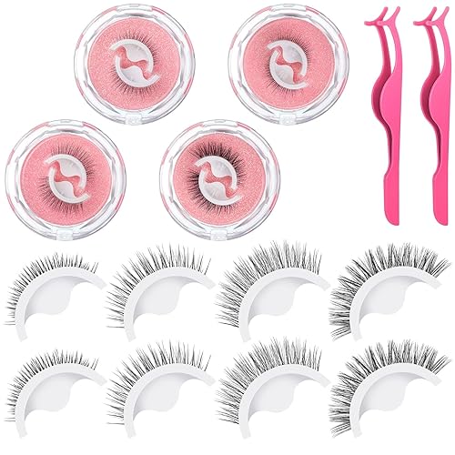 Pestañas autoadhesivas reutilizables, no necesitan pegamento ni delineador de ojos, fáciles de poner, estables, antideslizantes, impermeables, con 2