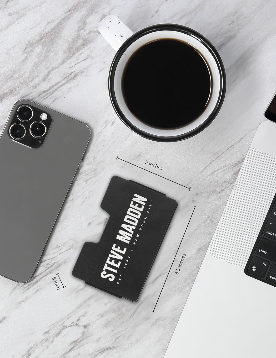 Steve Madden Minimalist Wallet for Men Credit Card Holder Removable Money Clip - Image 3