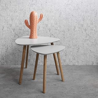 Noa and Nani - Malme Set of Two Nesting Tables - (Grey)