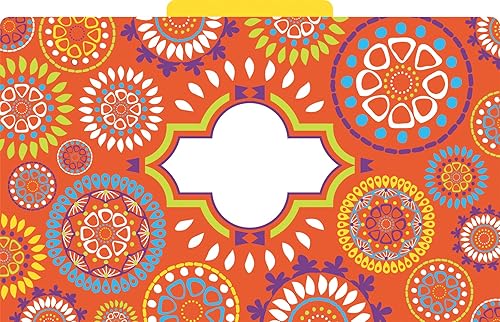 Miniatura 3 de Barker Creek Paquete de 27 carpetas de archivos legales, marroquíes, multicolor, 27 carpetas de archivos de tamaño legal con patrón marroquí, 9 cada