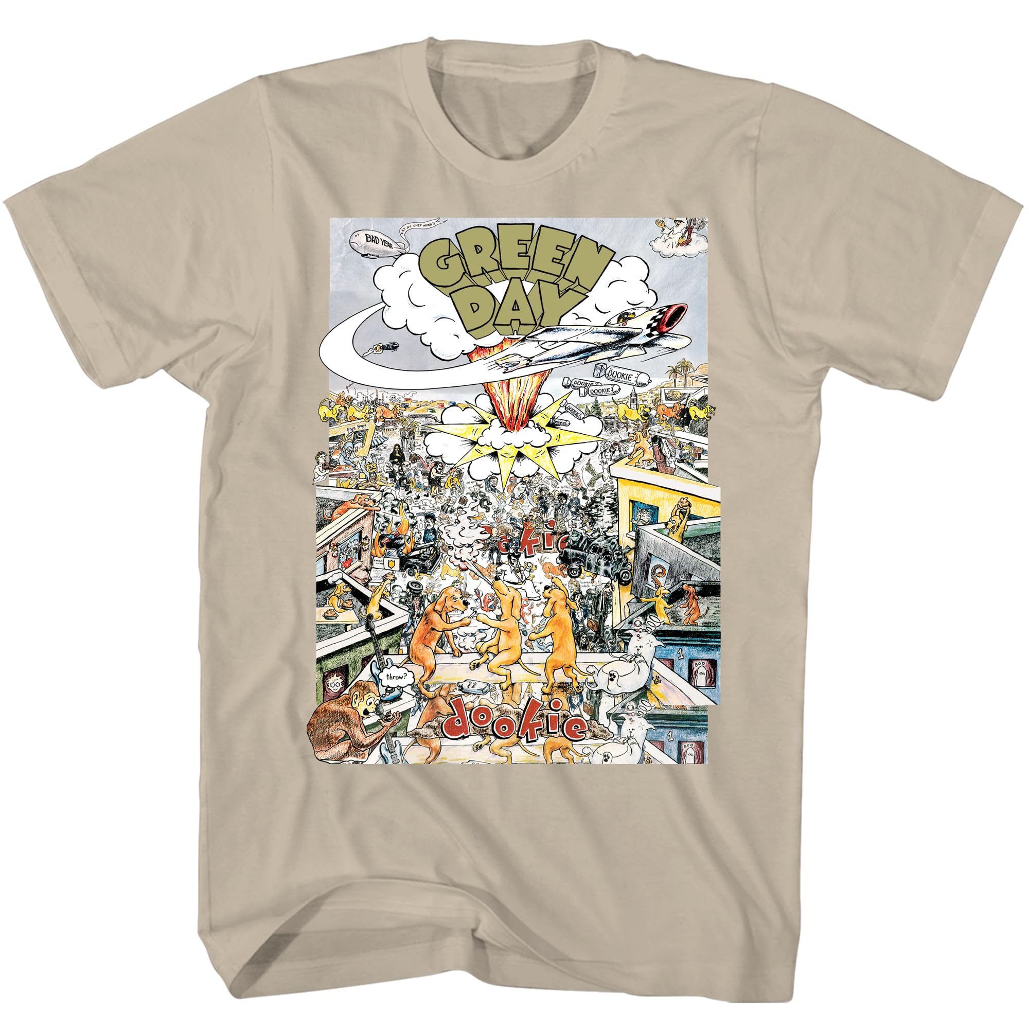 Amazon.com: 2Bhip Green Day Dookie Album Cover Adult Short Sleeve 