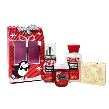 Bath & Body Works Japanese Cherry Blossom Mini Mist, Lotion,Gel & Mini Soap