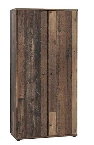 Forte Cómoda TEMPRA 2 con 2 puertas, material de madera, decoración Old Wood Vintage, (An x Al x P) 73,7 x 149,5 x 34,8 cm The Forest Stewardship Council