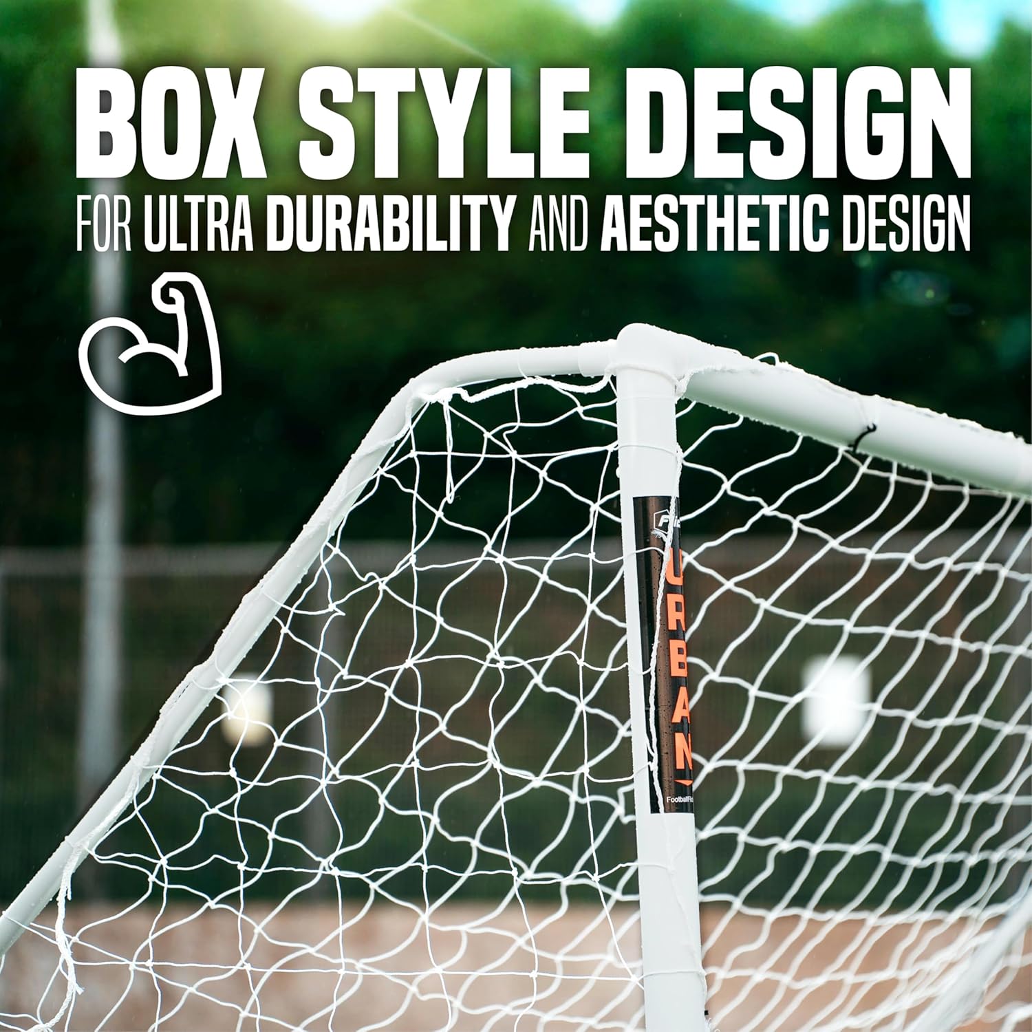 FLICK Match Grade Soccer Goal | All Weather, Ultra Thick Goal Post | 6 x 4ft or 12 x 6ft | Easy Assembly | Backyards or Clubs