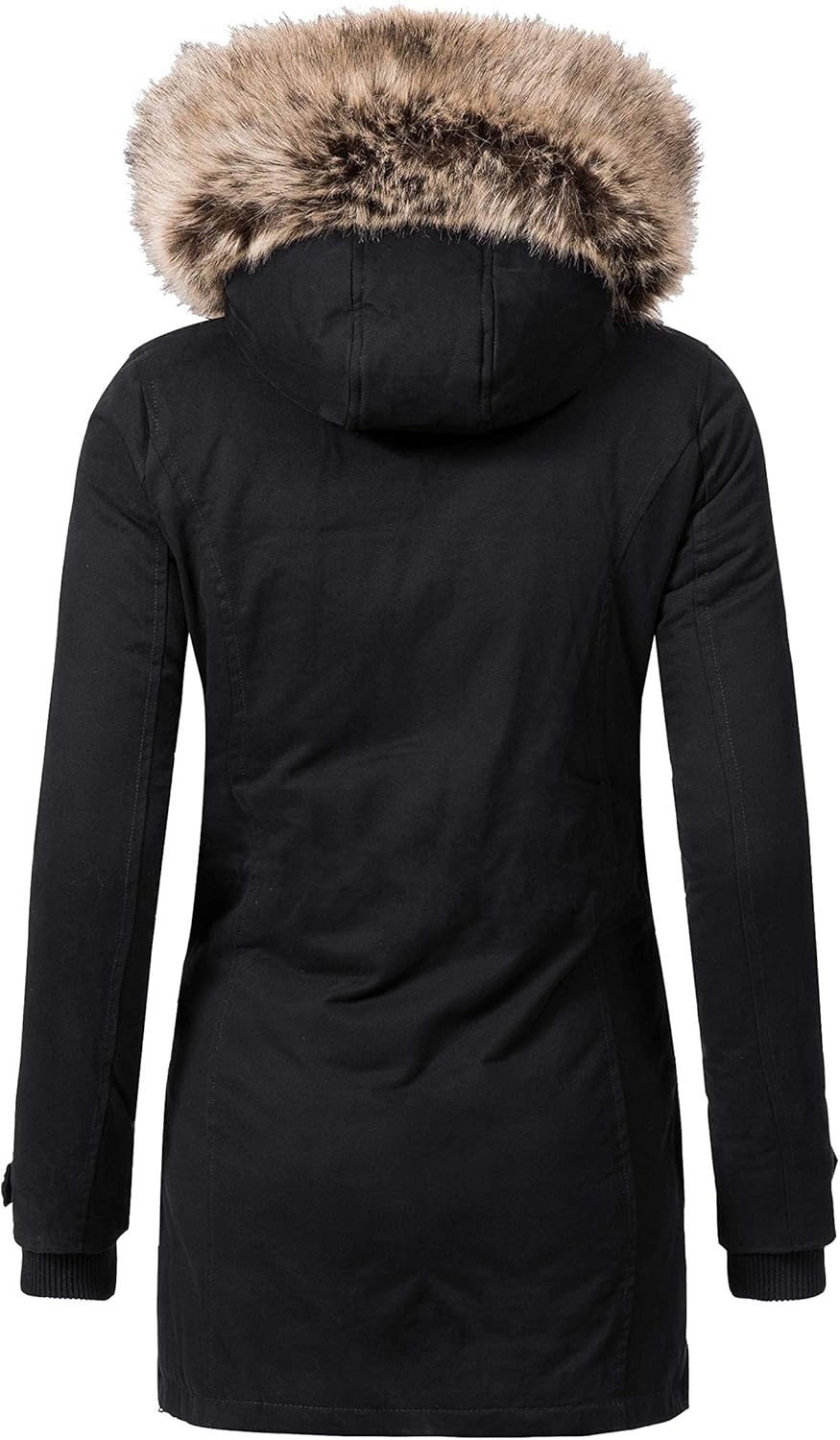 NUTEXROL Women's Heavy Thicken Puffer Down Warm Parka Padded Winter Hooded Insulated Jacket Overcoat with Faux Fur Hood - Image 3